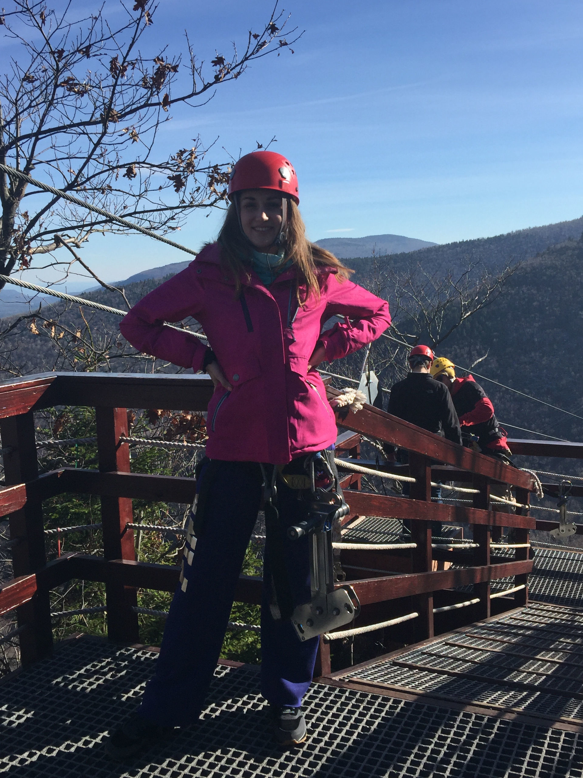 Zip line. USA. Hunter.