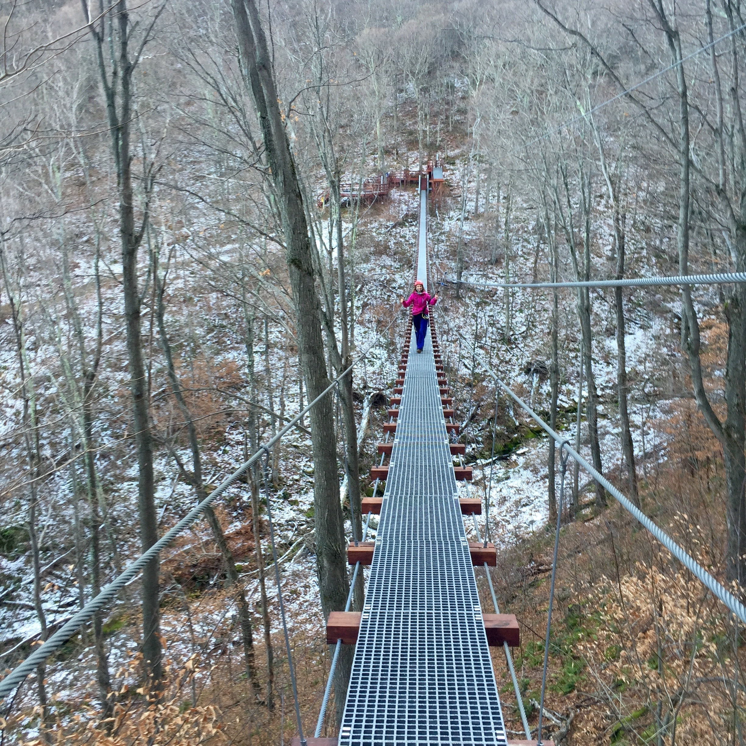 Zip line. USA. Hunter.